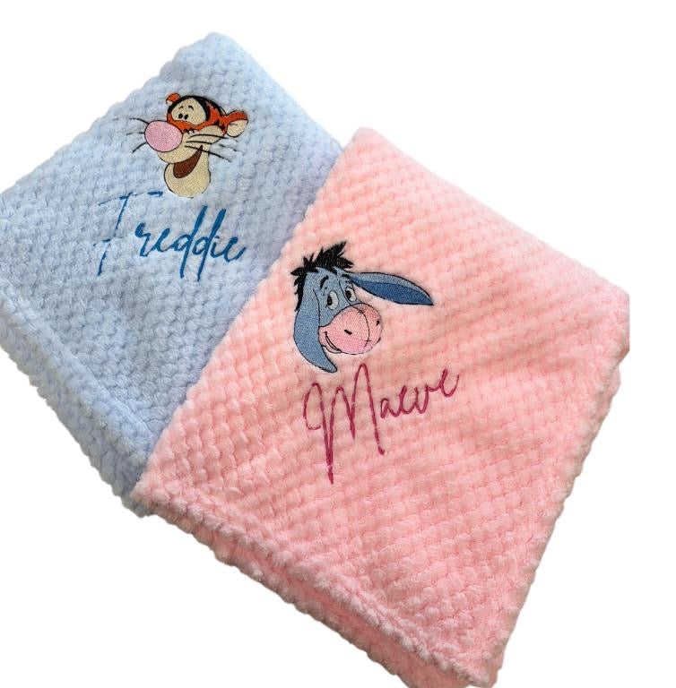 Winnie The Pooh Characters personalised Belmont Baby Blanket