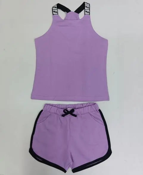 Summer Strap top & Short personalised embroidered watermelon Kids Set