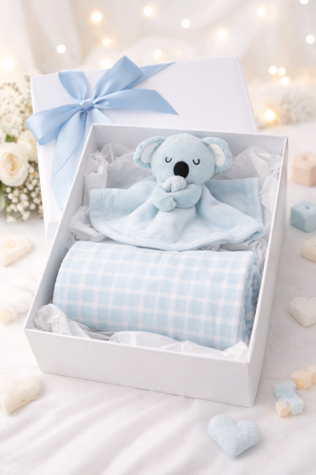 Blue Koala personalised Blanket & Comforter baby Gift Set