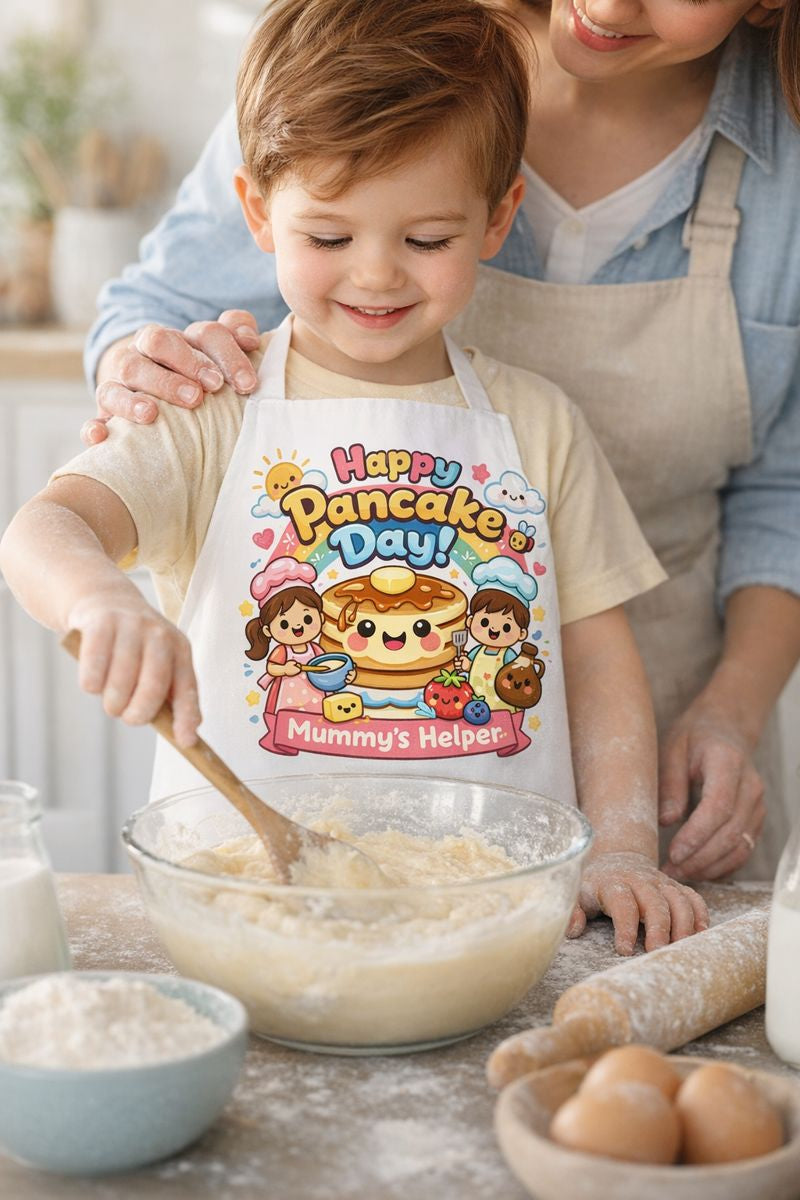 Pancake Day Personalised toddler apron