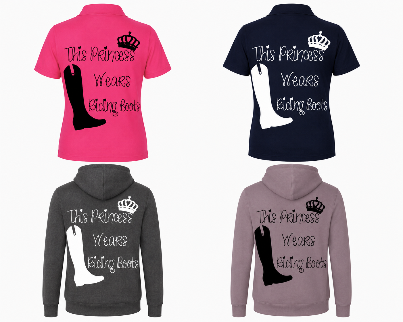 Equestrian Slogan Polo Tops (ladies fit)