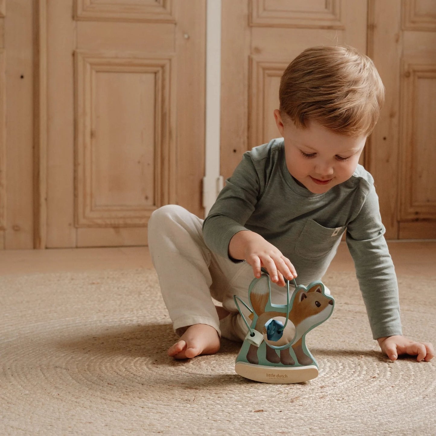 Fox Wooden wobble animal by Little Dutch