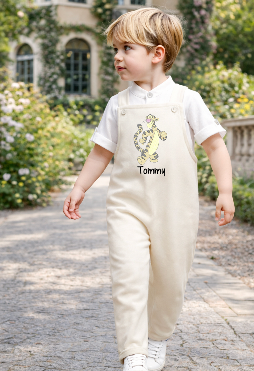 Tigger Personalised Kids dungaree set
