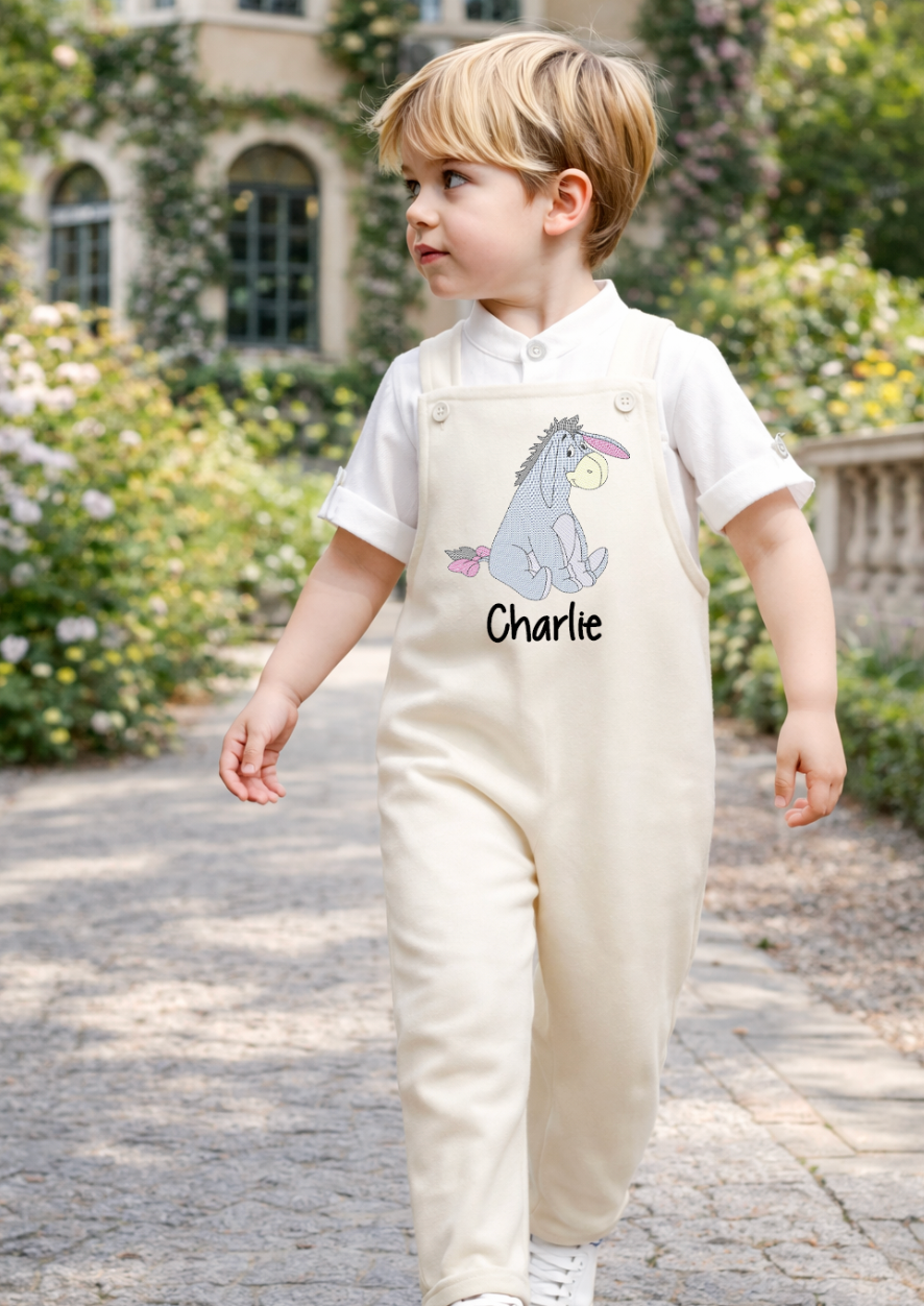 Eeyore Personalised Kids dungaree set
