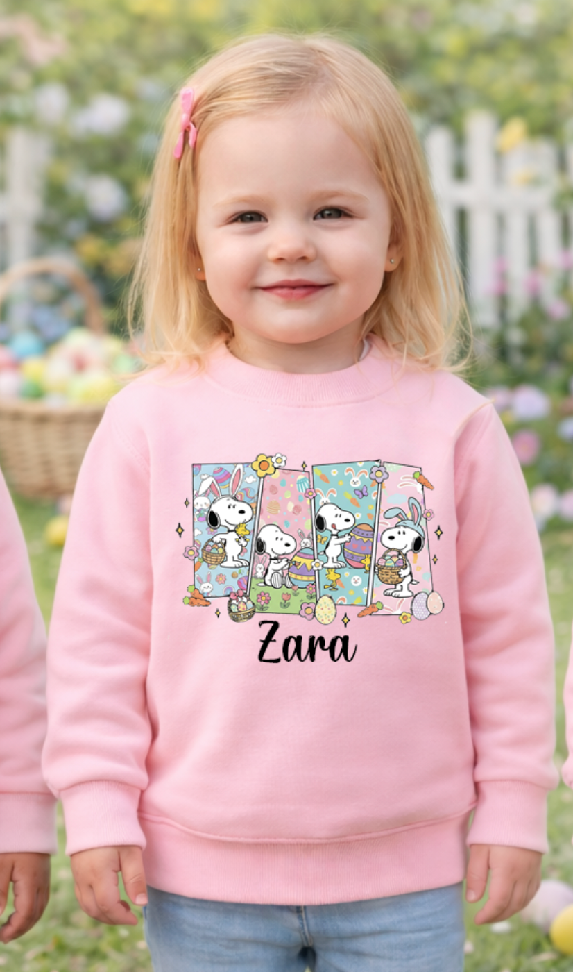 Easter Snoopy personalised kids sweater