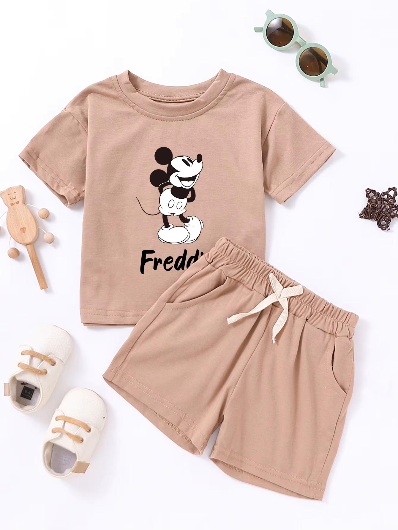 Mickey Mouse printed kids personalised Short & t-Shirt Set