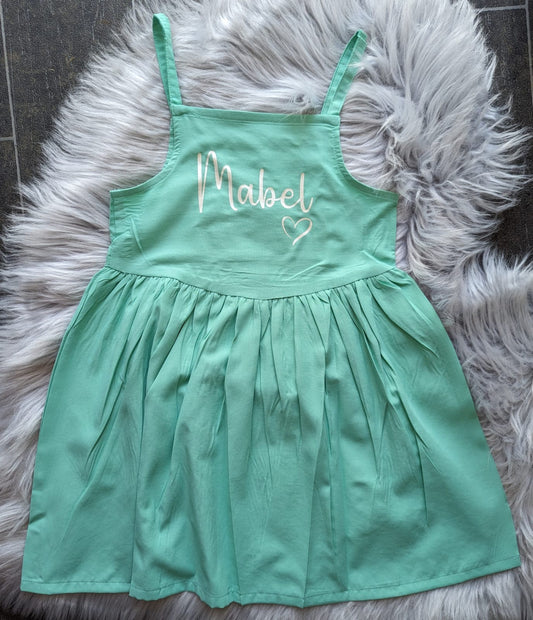 Kids personalised strappy summer dress - various colours