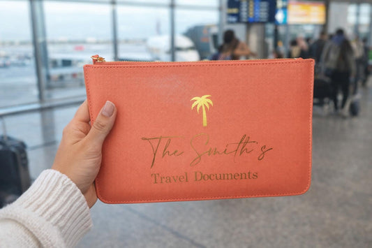Family personalised travel document wallet