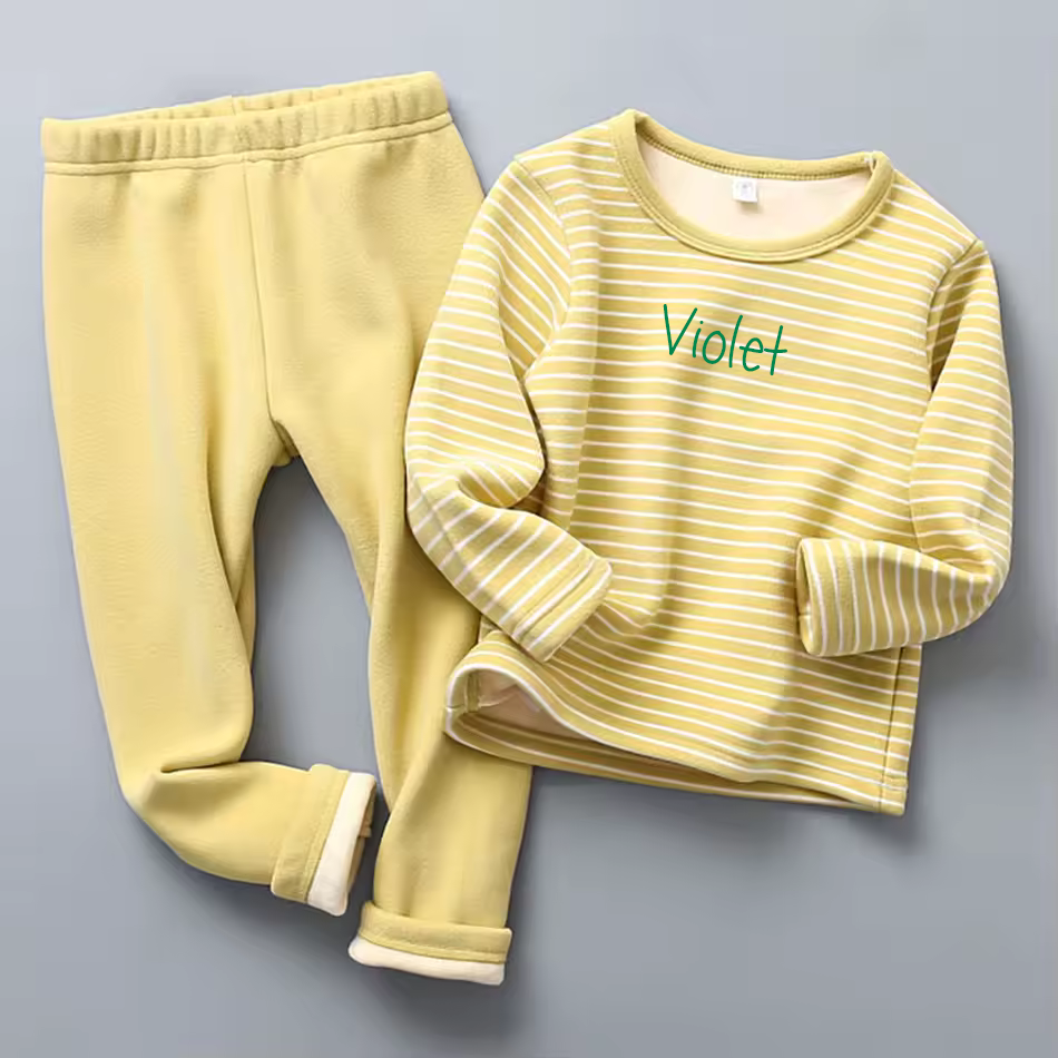 Stripey personalised kids lounge set / pyjamas