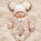 Taupe Pom Pom Knitted Set
