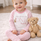 When I Wake Up Personalised pink stripe Birthday Pyjamas Pjs