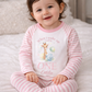 Giraffe When I Wake Up Personalised pink stripe Birthday Pyjamas Pjs