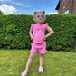 Frill style anglaise personalised shorts & top set - Lemons