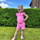 Frill style anglaise personalised shorts & top set - Lemons