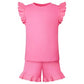 Frill style anglaise personalised shorts & top set - Lemons