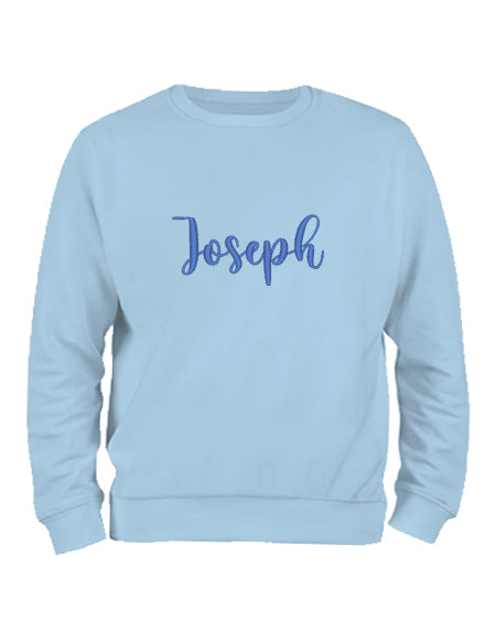 Kids personalised embroidered name sweater