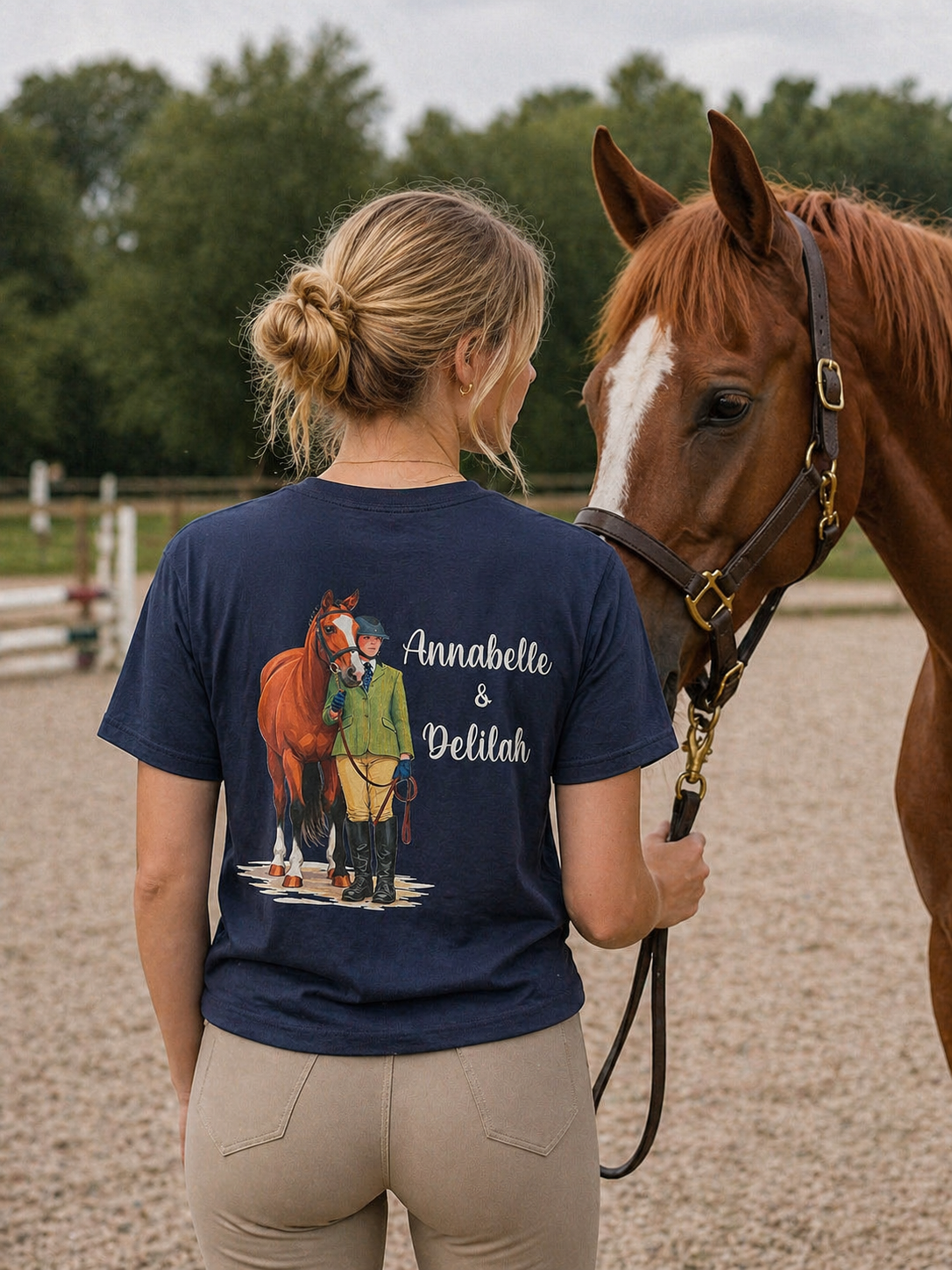 Personalised Equestrian Photo T-Shirt – Adult