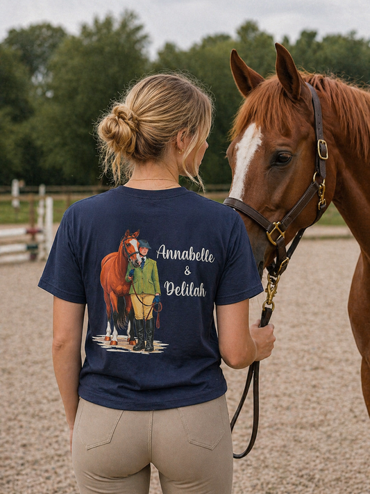Personalised Equestrian Photo T-Shirt – Adult