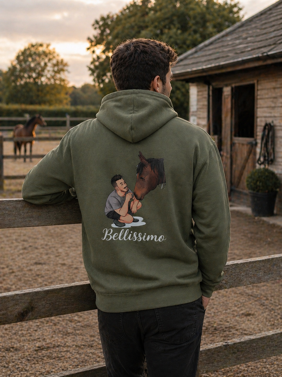 Adults Hoodie Personalised Equestrian Photo