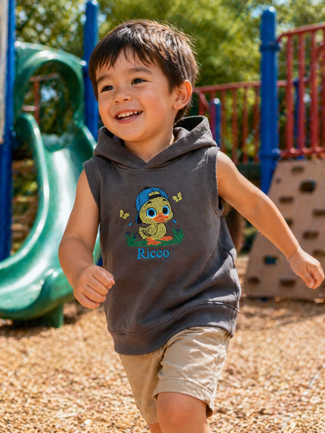 Hoodie Tank top with personalised Duck design