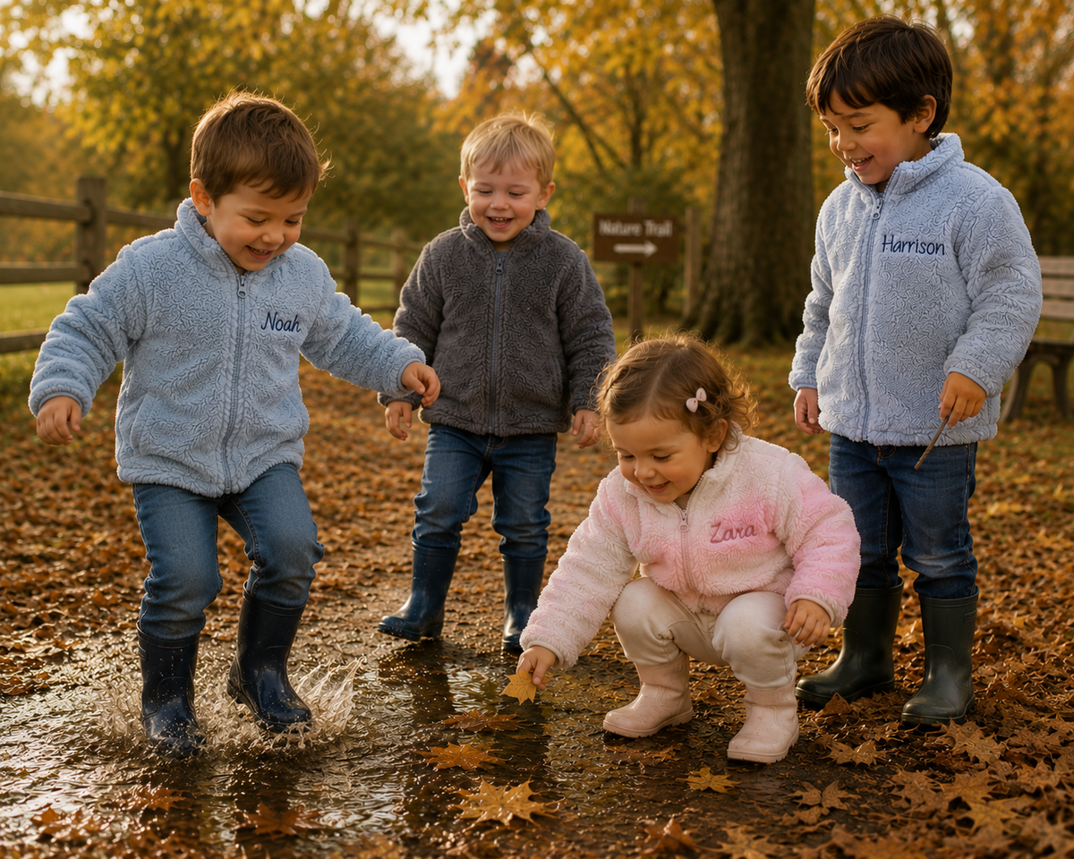 Fluffy Personalised Fleece Jacket Coat