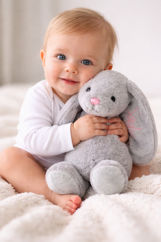 Personalised Bunny Rabbit Grey