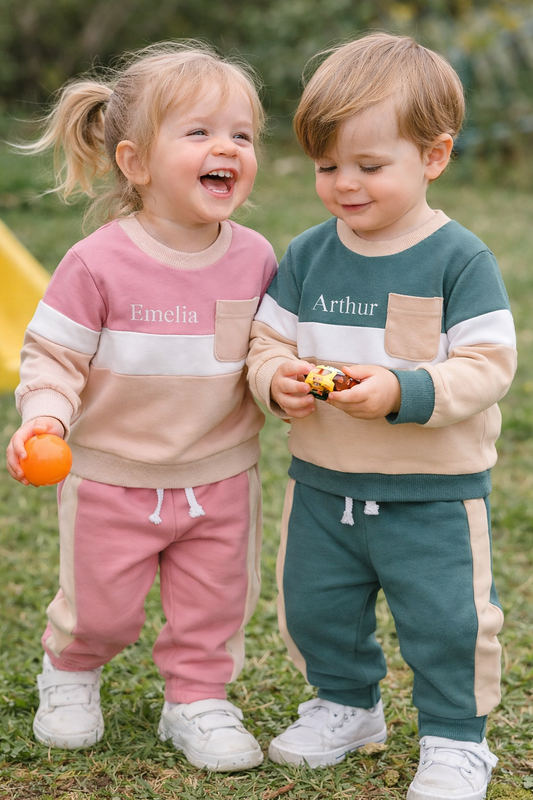 StripeBlock Personalised Kids Tracksuit Set
