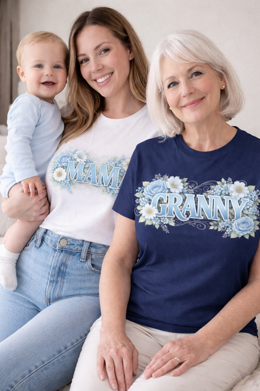 Adults personalised t-shirt Mama, Granny