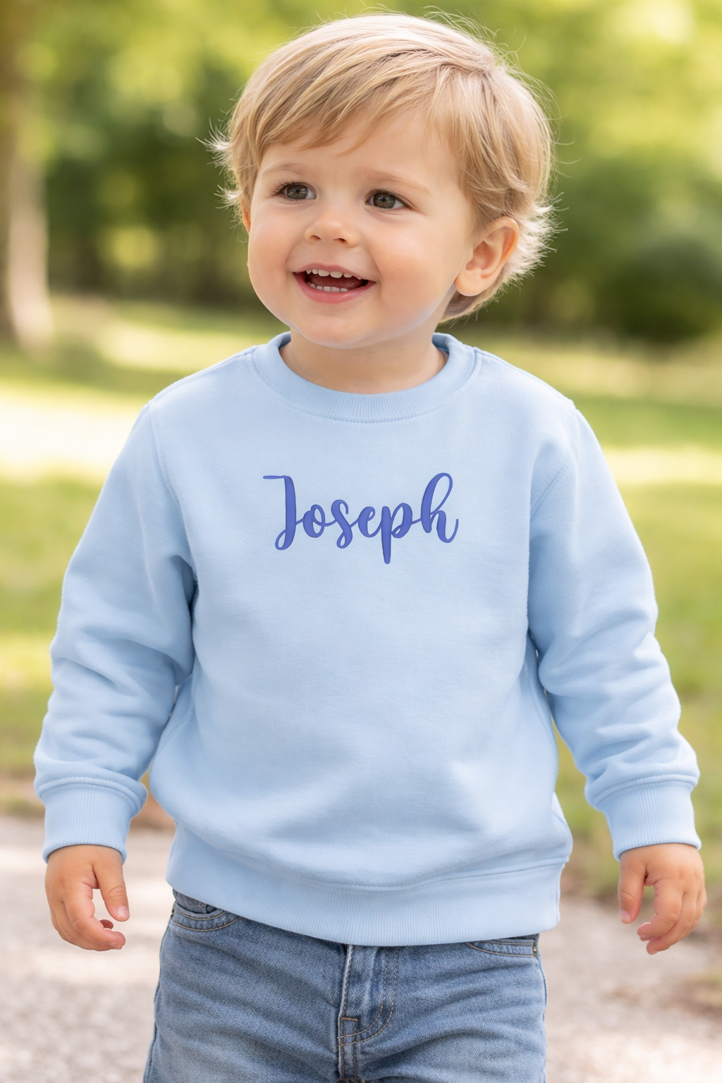 Kids personalised embroidered name sweater