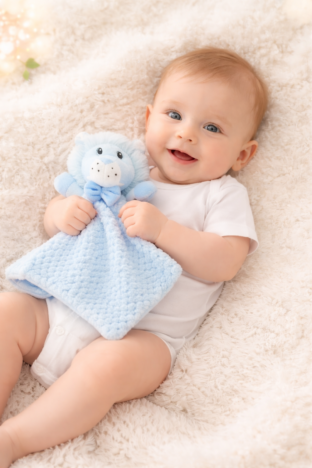 Lion Personalised baby comforter blanket