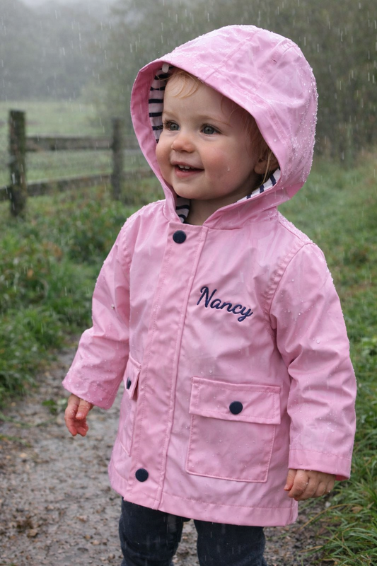 Baby/Toddler personalised Rain Splashy Jacket  coat Pink