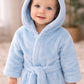 Blue Super Soft personalised Hooded Dressing Gown