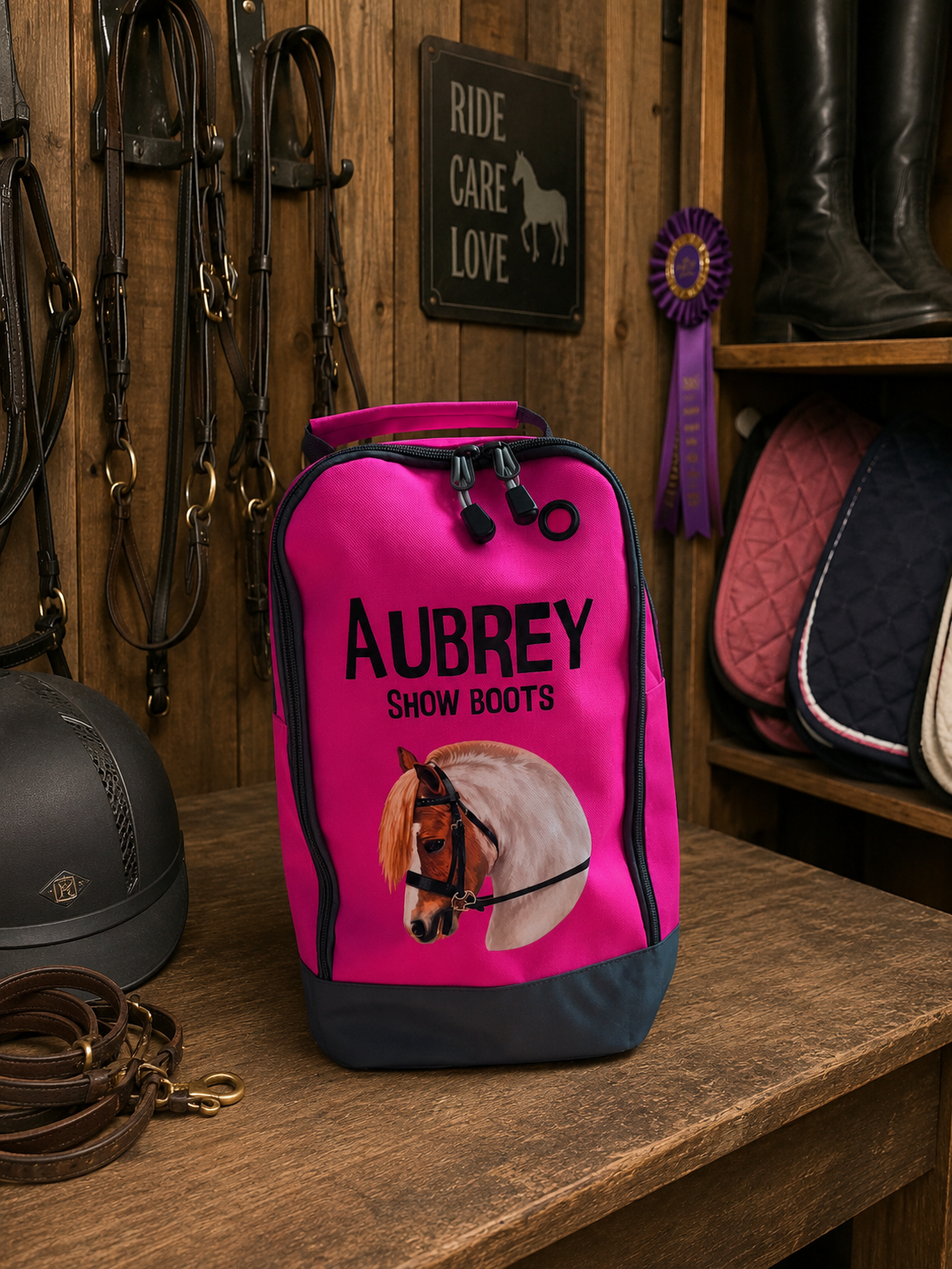 Personalised Digital image Show Boot Bag Equestrian