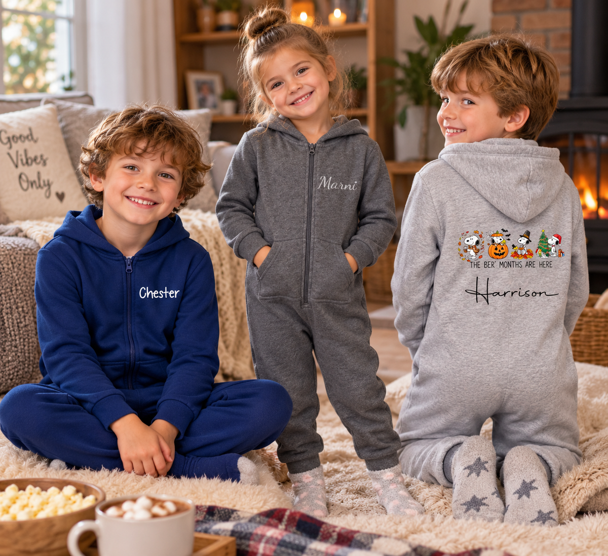 Personalised Children’s Hooded Onesie - Various designs & Colours