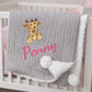 Huxley Baby Blanket Giraffe Design & Name