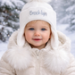 White Triple Pom hat - 3+ Months