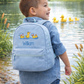 Children's Backpack personalised with Ducks Design
