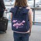 Mini Flyer personalised Mini Twin Handle Roll-Top Backpack pink design