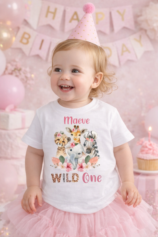 Personalised Birthday T-Shirt - Wild ONE