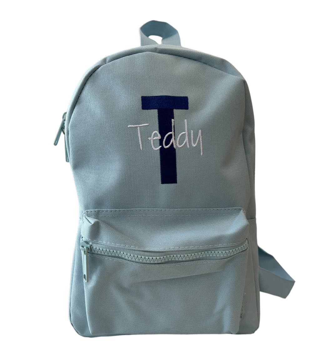 Initial and name design children's Backpack personalised