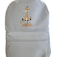 Giraffe design personalised children's backpack