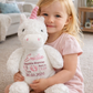 Baby Unicorn Personalised Teddy