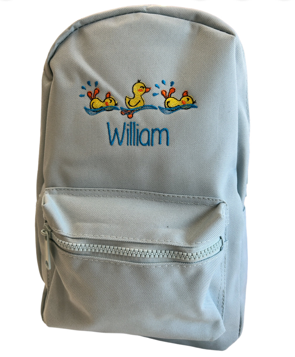 Children's Backpack personalised with Ducks Design
