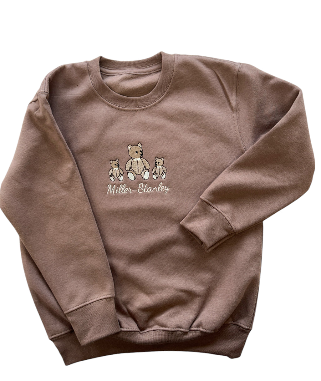 Bears with Dickie Bows Kids personalised sweater