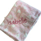 Pink Heart Personalised baby Blanket