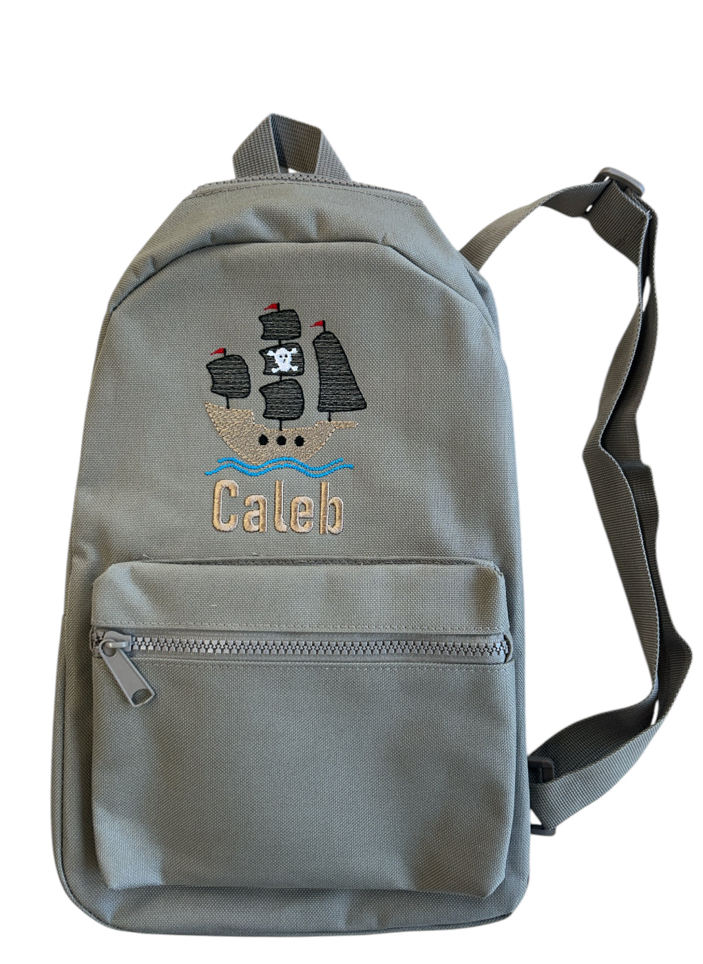 Personalised children's backpack Pirate ship design