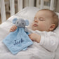 Blue Elephant personalised baby Comforter blanket