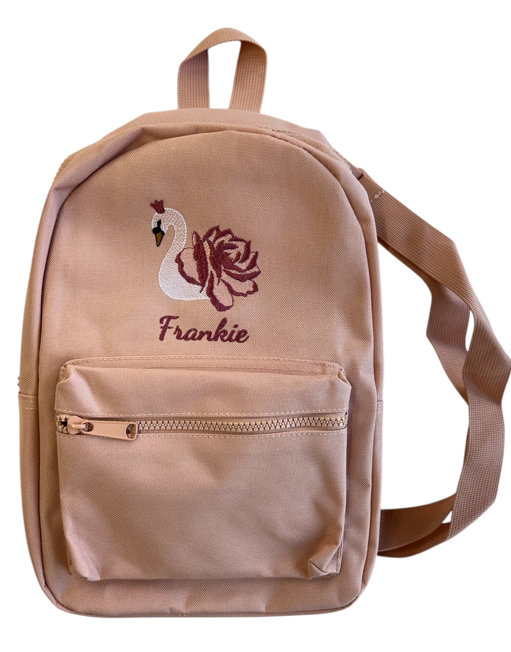 Personalised children's backpack Rose Swan design