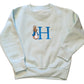 Pastel Colours Personalised Kids Jumper Initial & Rabbit - Various Colours