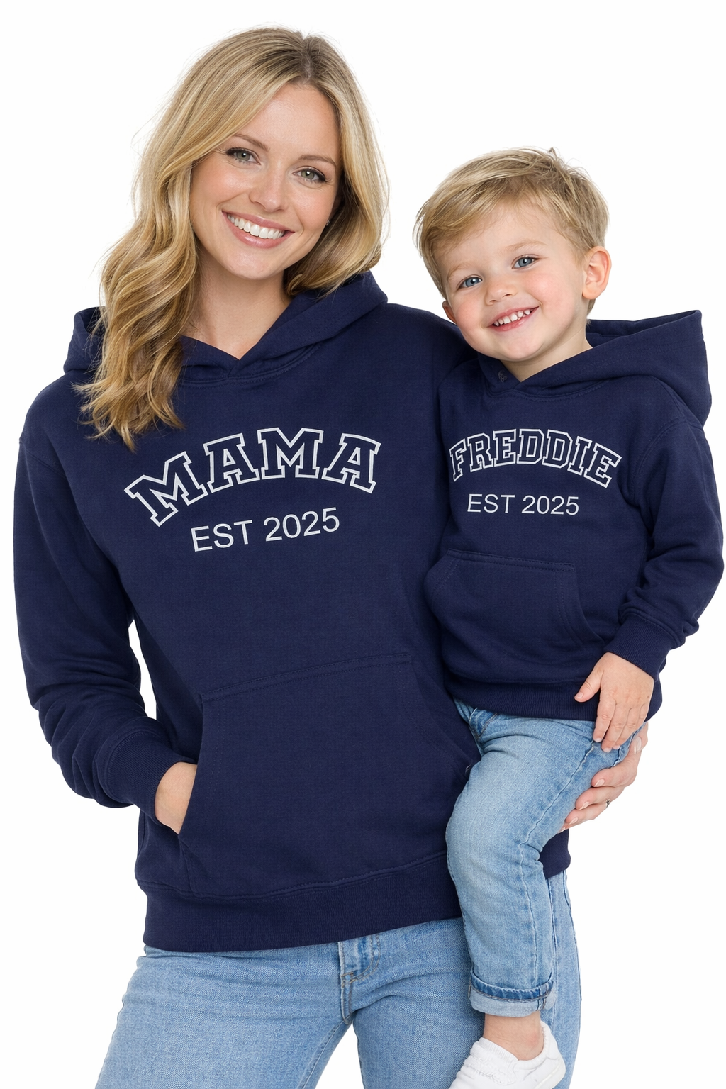 Adults Varsity Mama Daddy personalised hoodie